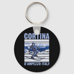 Cortina D'ampezzo Italy Ski  Key Ring