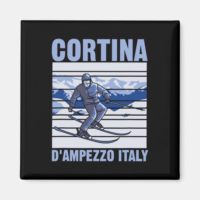 Cortina D'ampezzo Italy Ski  Magnet (Front)