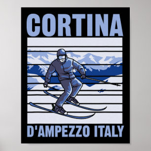 Cortina D'ampezzo Italy Ski Poster