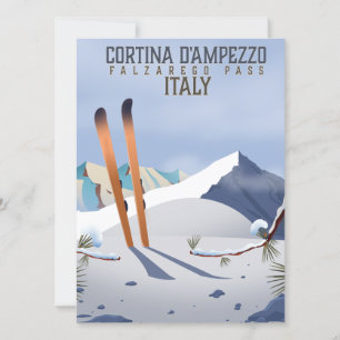 Cortina d'Ampezzo Italy Ski poster Art Print