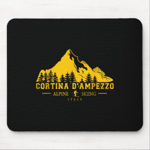 Cortina D'ampezzo Italy Ski Resort Alpine Skiing A Mouse Pad