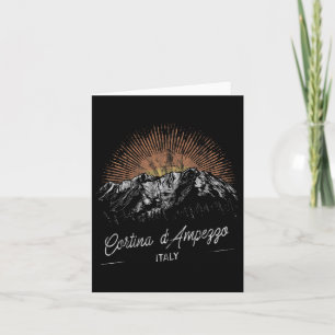 Cortina D'ampezzo Mountains Italy Hiking Outdoors  Card
