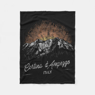 Cortina D'ampezzo Mountains Italy Hiking Outdoors  Fleece Blanket
