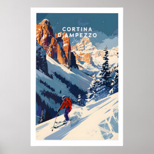 Cortina dampezzo Travel Poster - Italy 1