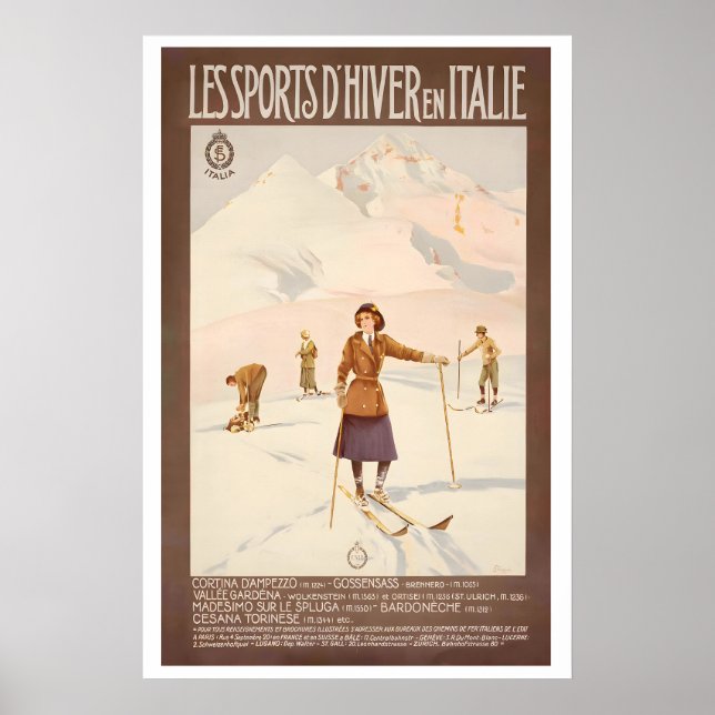 Cortina D'Ampezzo Val Gardena Bardonecchia Poster (Front)