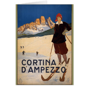 Cortina d'Ampezzo Vintage Travel Poster Art