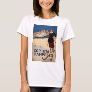 Cortina d'Ampezzo Vintage Travel Poster Art T-Shirt
