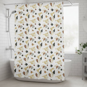 Cortina De Ducha Art Deco Geometric Shower Curtain