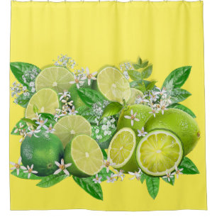 Cortina De Ducha Exotic Musk Limes & Basil from Ba Shower Curtain
