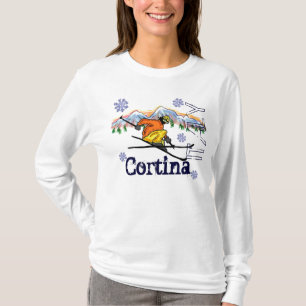 Cortina Italy mountain ski hoodie T-Shirt