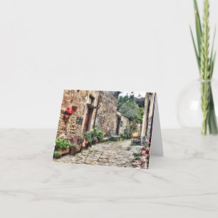Cortona, Italy street Thank You Card