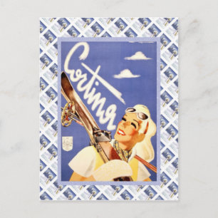 Cortuna, winter sports centre postcard