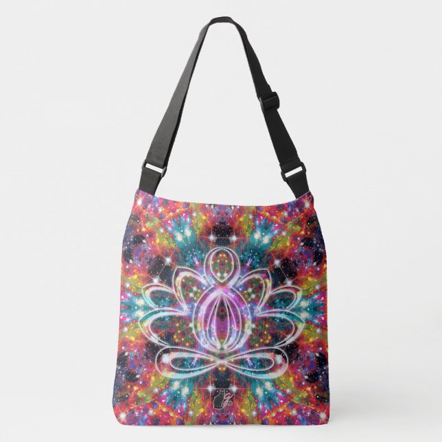 Coruscation Zen Lotus Crossbody Bag (Front)