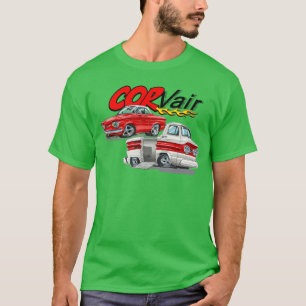 Corvair Cartoon Coupe and Rampsideruck family T-Shirt