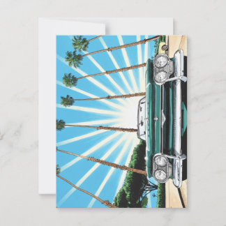 Corvair Pop Art Palm Tree Postcard