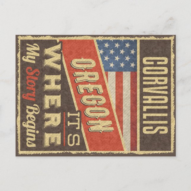 Corvallis Oregon Postcard (Front)
