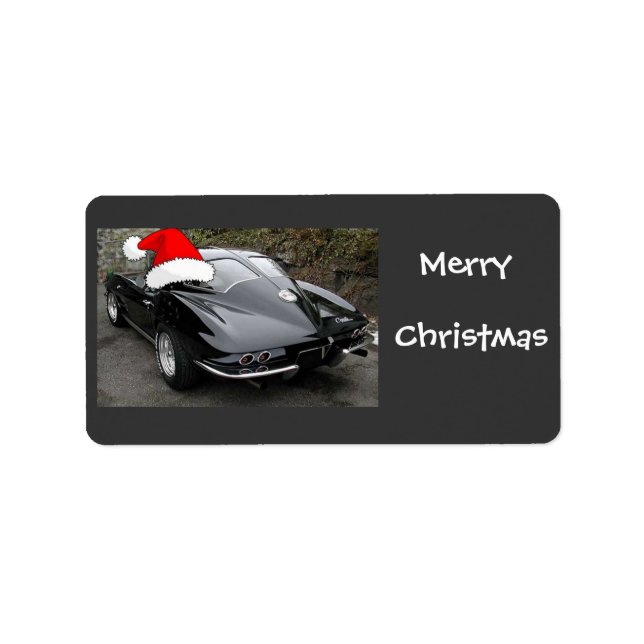 Corvette Black Split Window/Christmas Label (Front)