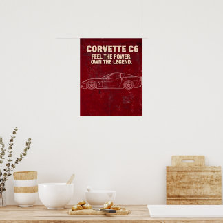 ​Corvette C6 Vintage Poster