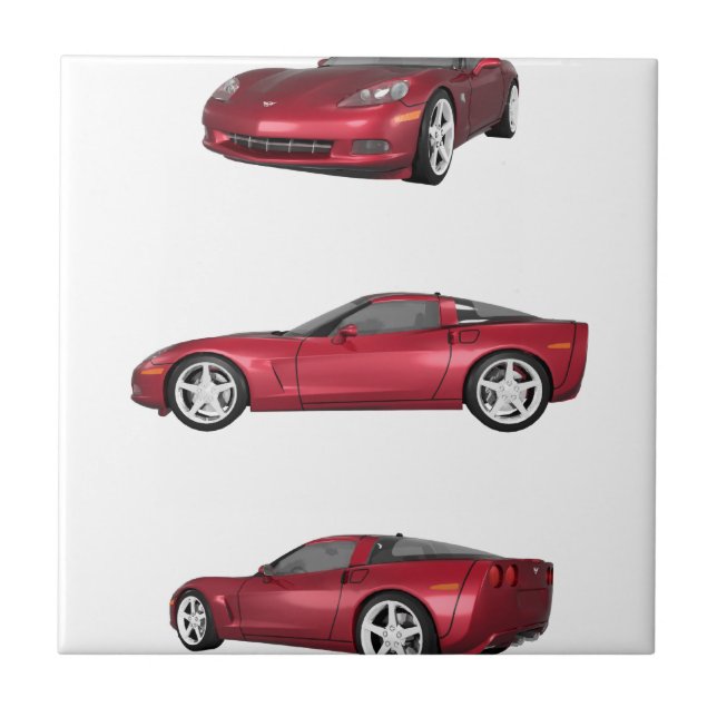 Corvette: Candy Apple Finish Tile (Front)