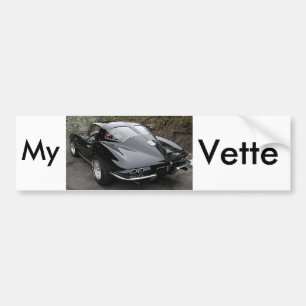 Corvette Classic Black Split Window Bumper Sticker