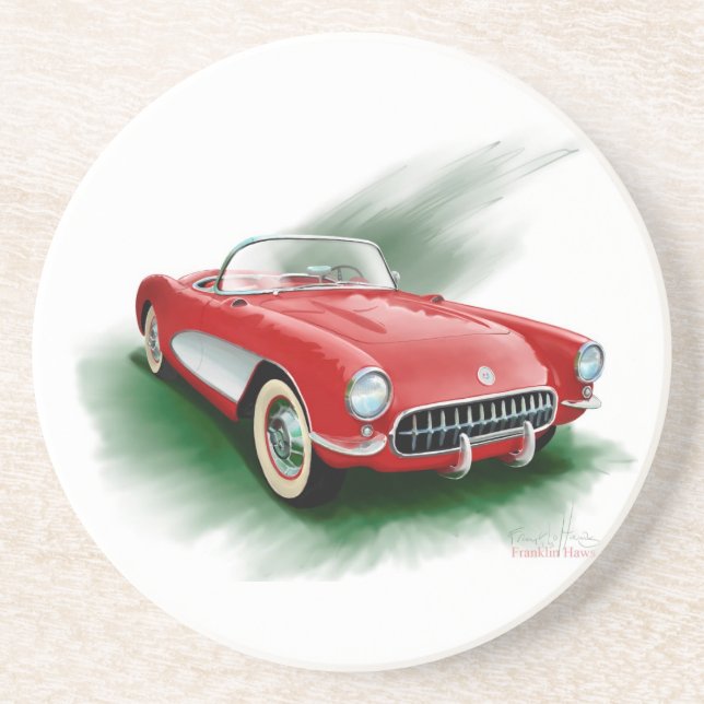 Corvette Drink Coaster (Front)