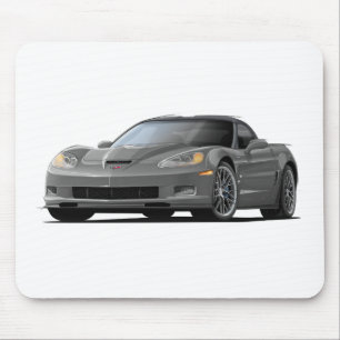 Corvette ZR1 Grey Car Mouse Pad