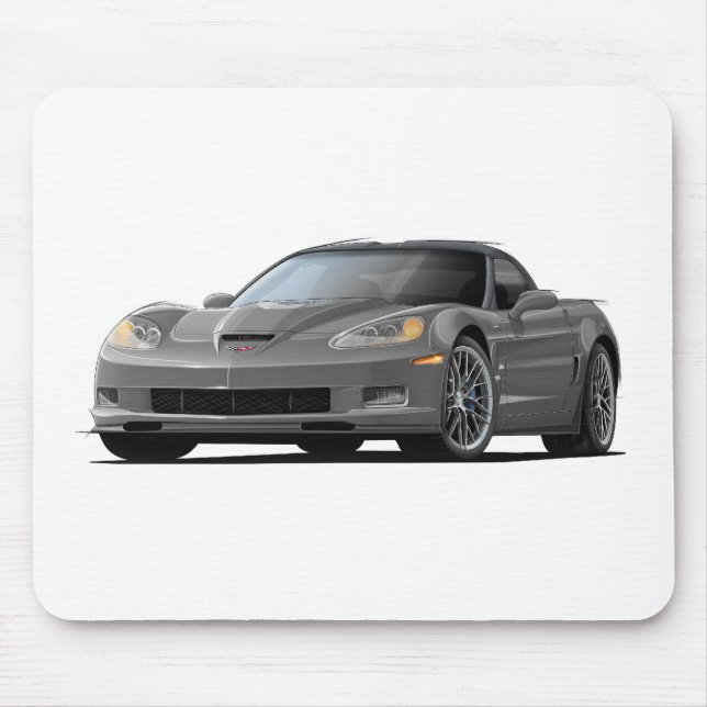 Corvette ZR1 Grey Car Mouse Pad (Front)