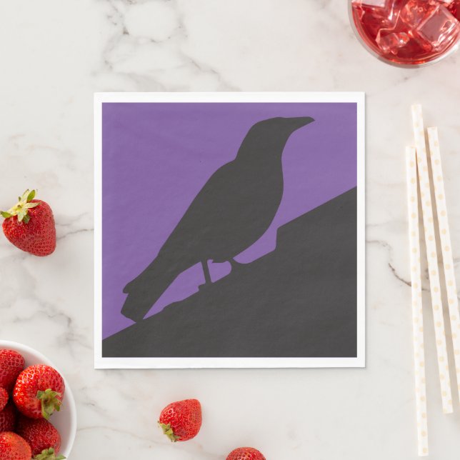 Corvids - Blackbird Raven Napkin (Insitu)