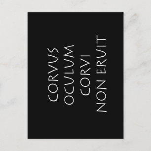 Corvus oculum corvi non eruit postcard