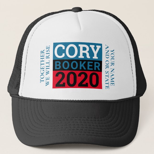 Cory Booker 2020 Personalised VOTE Merchandise Trucker Hat (Front)