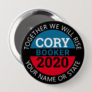 Cory Booker 2020 Together We Will Rise Campaign 10 Cm Round Badge