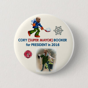 Cory Booker for President 2016 6 Cm Round Badge