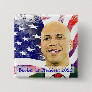 Cory Booker for President 2020 US Election 15 Cm Square Badge