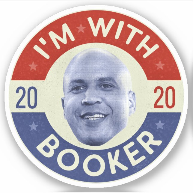 Cory Booker President 2020 Democrat Photo Retro (Front)