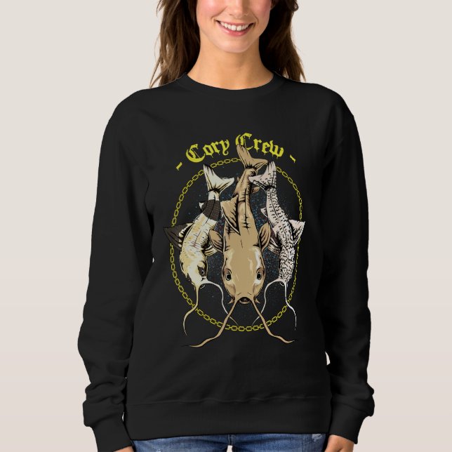 Corydora Catfish - Cory Crew Apparel For Aquarium  Sweatshirt (Front)
