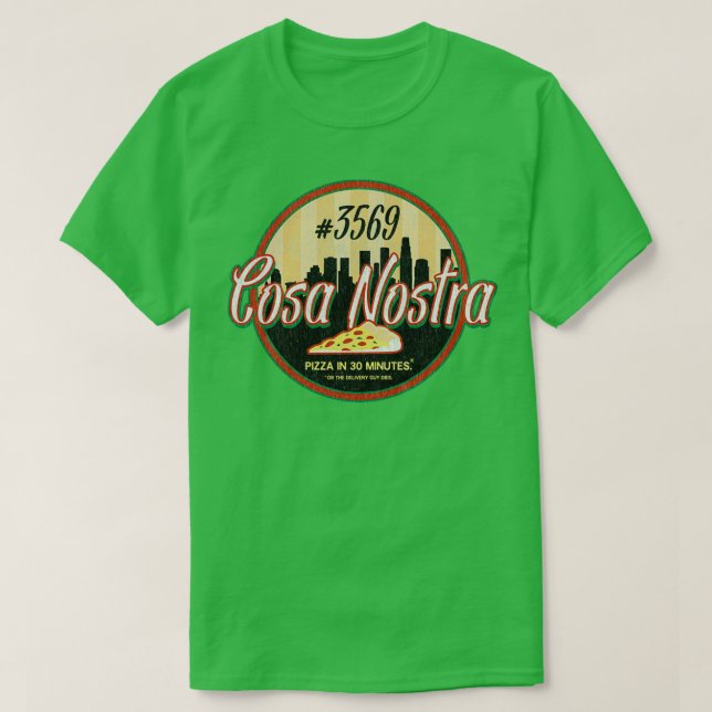 Cosa Nostra Pizza  T-Shirt (Design Front)