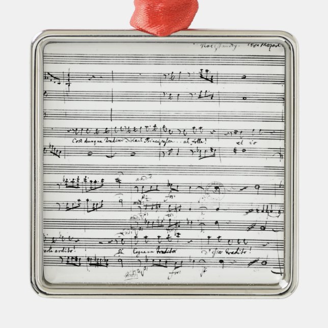 Cosi Dunque Tradisci...' Metal Tree Decoration (Front)