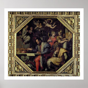 Cosimo I de' Medici (1519-74) planning the conques Poster