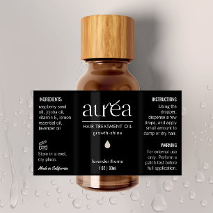 Cosmetic 1 OZ/30ml Dropper Bottle Waterproof Label