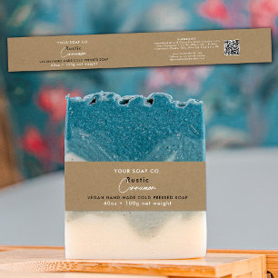 Cosmetic Bar Soap Band Template Product Label Wrap Invitation Belly Band