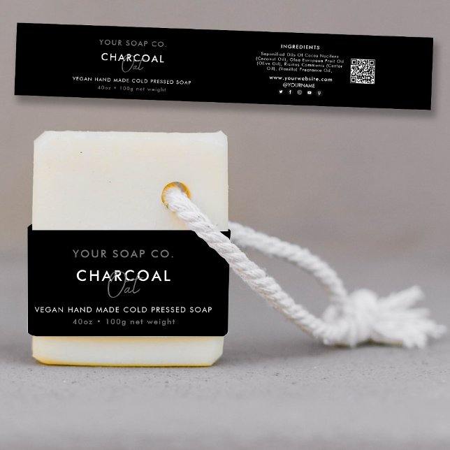 Cosmetic Bar Soap Band Template Product Label Wrap Invitation Belly Band (Creator Uploaded)