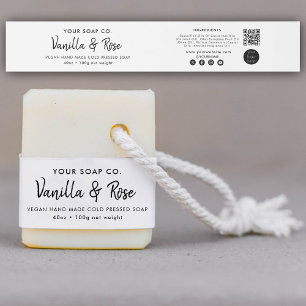Cosmetic Bar Soap Band Template Product Label Wrap Invitation Belly Band