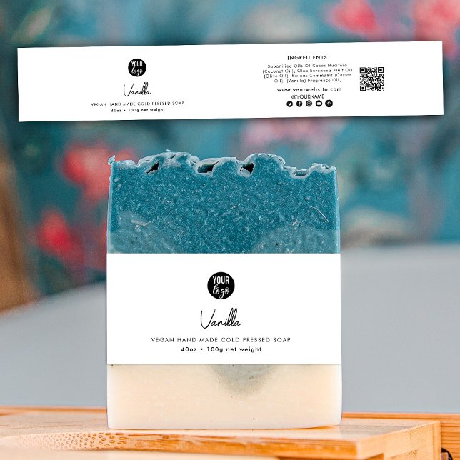 Cosmetic Bar Soap Belly Band Label Wrap Logo Invitation Belly Band (Creator Uploaded)