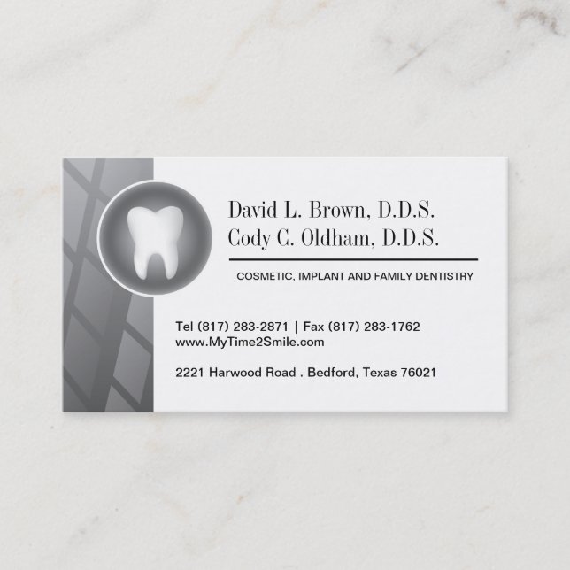 Cosmetic Dentistry Business Card (Front)