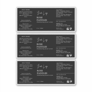 Cosmetic Dropper Bottle Label