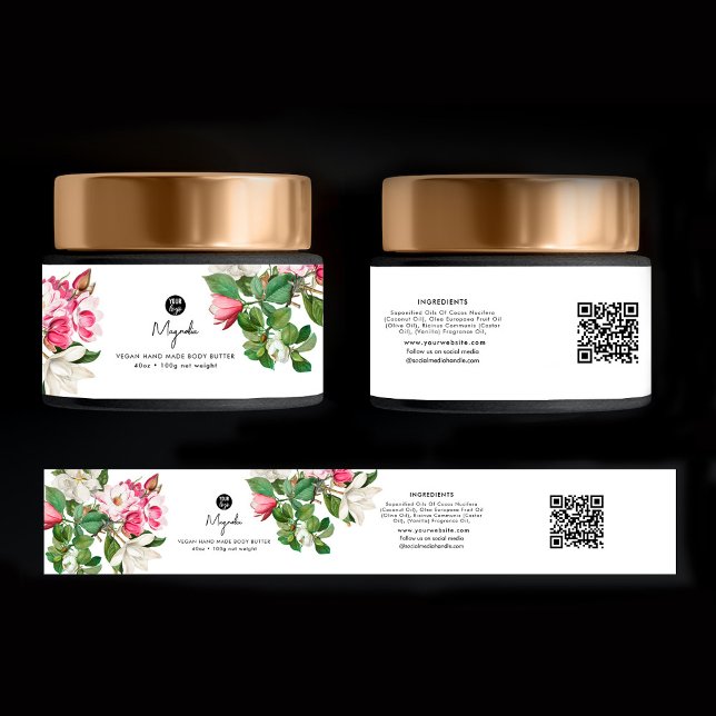 Cosmetic Product Label Skincare Magnolia Sticker (Cosmetic Product Label Skincare Magnolia Sticker)