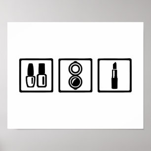 Cosmetician makeup nail polish poster