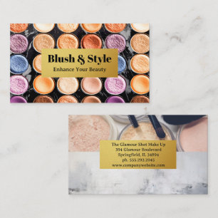 Cosmetics & Beauty Make Up Palette Business Card