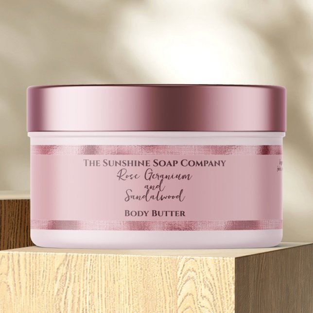 Cosmetics Jar Label - Blush Pink with Pink Foil (Creator Uploaded)