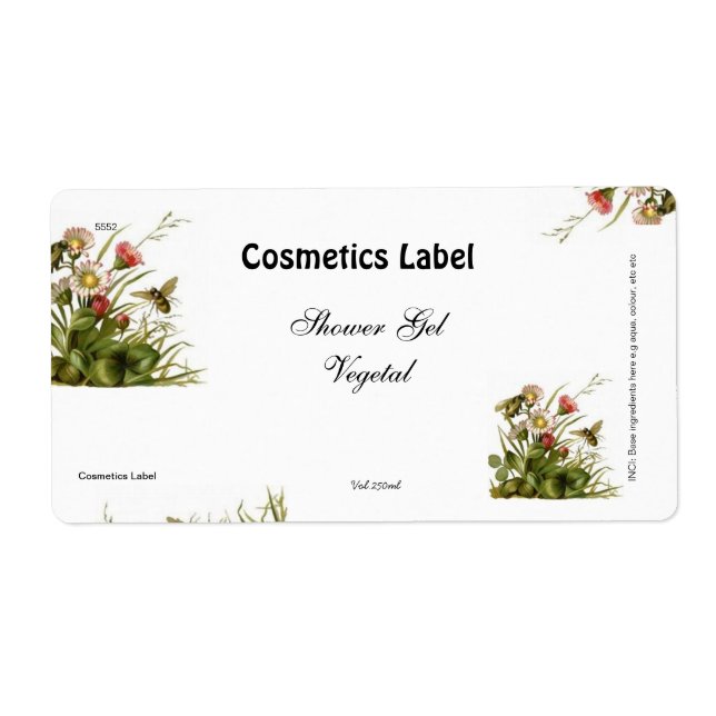 Cosmetics label (Front)